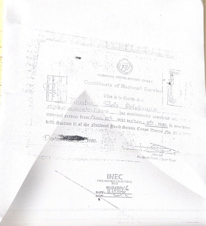 instablog9ja's tweet photo. INEC Publishes President Tinubu’s Credentials and Personal Particulars as APC’s Presidential Candidate for the 2027 Election https://t.co/LRIWsMsI2W