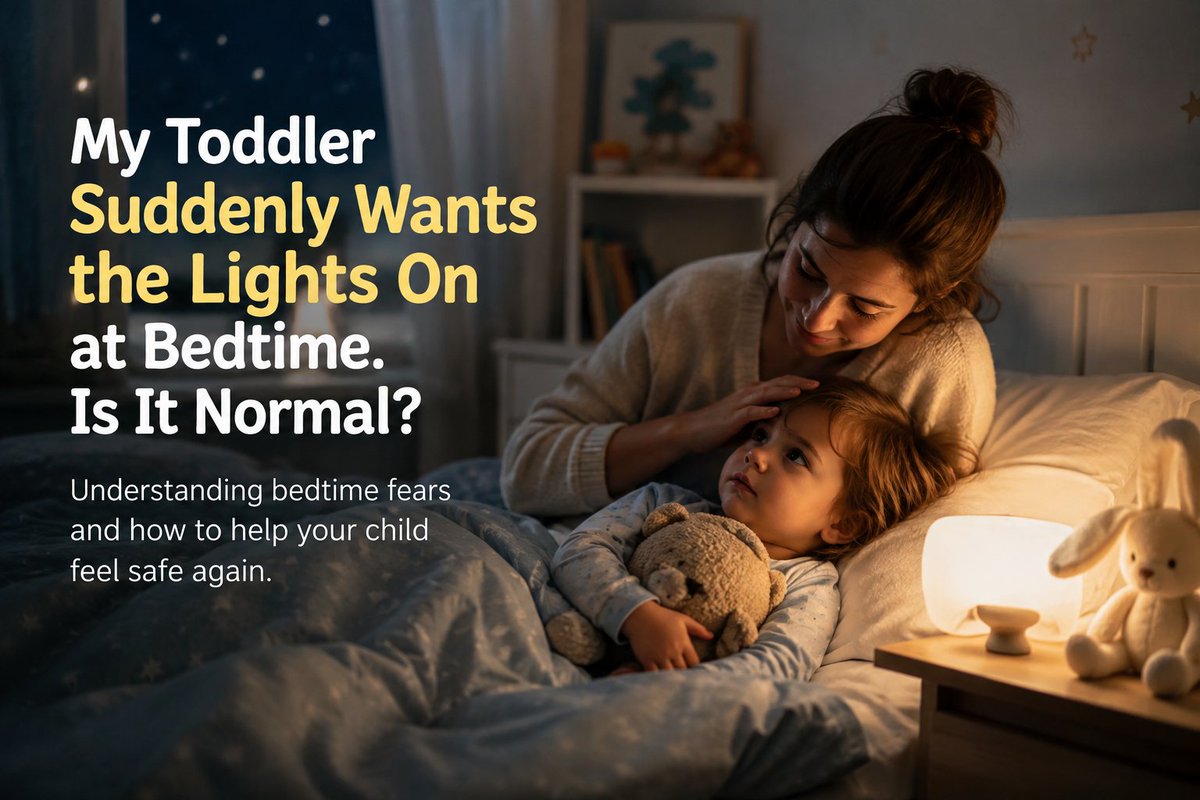 SunnysHappySock's tweet photo. Bedtime suddenly became a challenge at our house. 🌙
 If your toddler suddenly wants the lights on at bedtime, this article may help.
📖 https://t.co/5OPTQGWgVJ

🧦 Sunny's Happy Socks on Amazon
 https://t.co/hPvnglJZIF

#ToddlerSleep #Parenting #Bedtime #SunnyLittleStory https://t.co/y3a7VLiYap