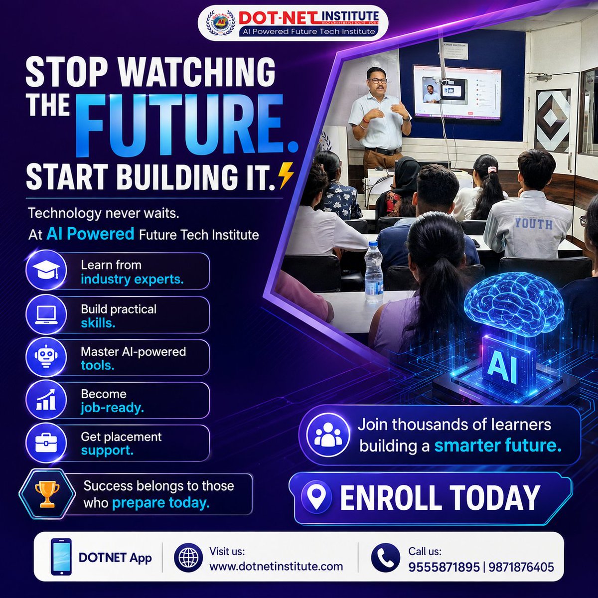 dotnetinstitute's tweet photo. STOP WATCHING THE FUTURE. START BUILDING IT. ⚡️
👉Join for job ready skills: https://t.co/hjcHmeyidR
📞 Call Us: 9555871895 | 9871876405
🎓 DOT-NET INSTITUTE 🎓
AI-Powered Future Tech Institute
#aipowered
#dotnetinstitute
#careergrowth https://t.co/xjUF8TQiuH