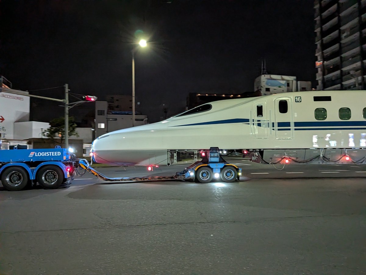 KU_SAJIRO's tweet photo. 2026/7/20〜30
N700S J59編成
16号車陸送

大阪港→鳥飼車両基地で陸送されました。 https://t.co/7DPjdLvIq7
