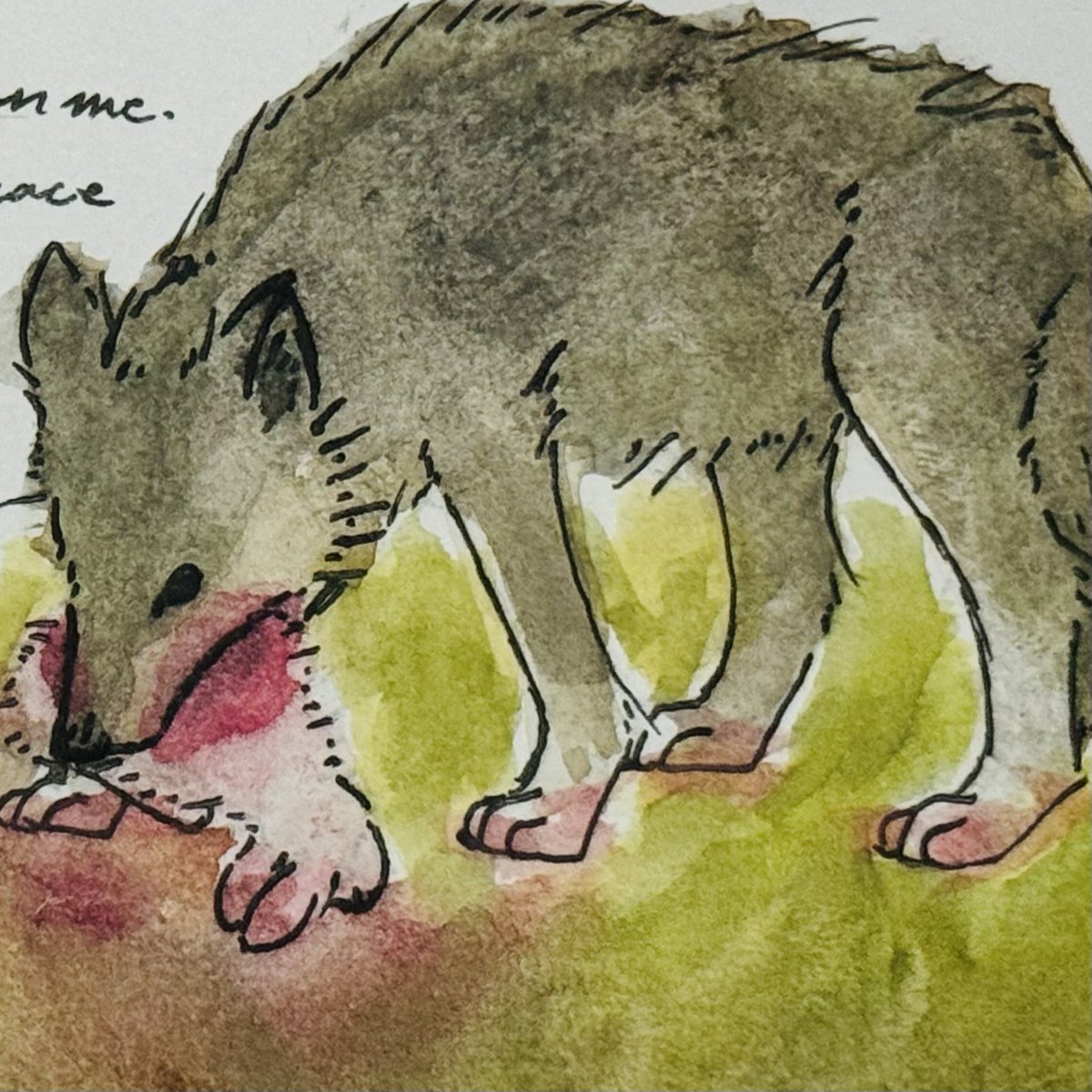 phocaselkie's tweet photo. ‼️ CW // ANIMAL DEATH &amp; BLOOD ‼️

#poetry #poem #art #watercolorpainting https://t.co/W51M7lYhoy