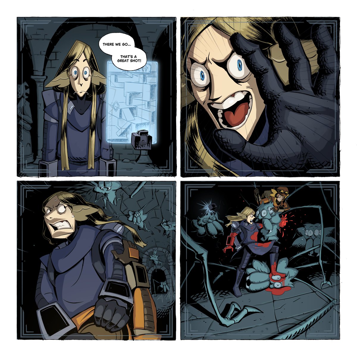 rayveriy's tweet photo. First 3 pages of my little comic. 

The Little Adventures of Two Toltorian Explorers. https://t.co/3St1fXKwMi