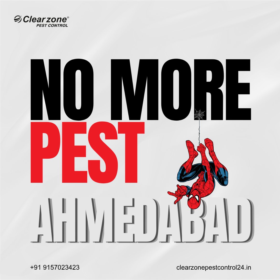 krpatel1981's tweet photo. Best Pest Control Service in Ahmedabad
Choose Clearzone Pest Control for the Best Pest Control Service in Ahmedabad.

Safe treatments. Expert technicians. Long-lasting protection.

📞 +91 7487051734
🌐 https://t.co/P0w0A8K9W3

#BestPestControlServiceInAhmedabad #Ahmedabad https://t.co/uf9vfJZO8f