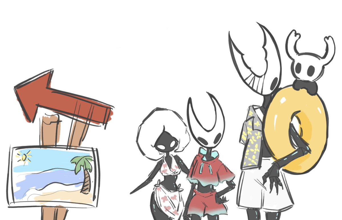 Mora_lo14's tweet photo. Summer vacation #hollowknight #silksong https://t.co/4FhYgXJ1Gm