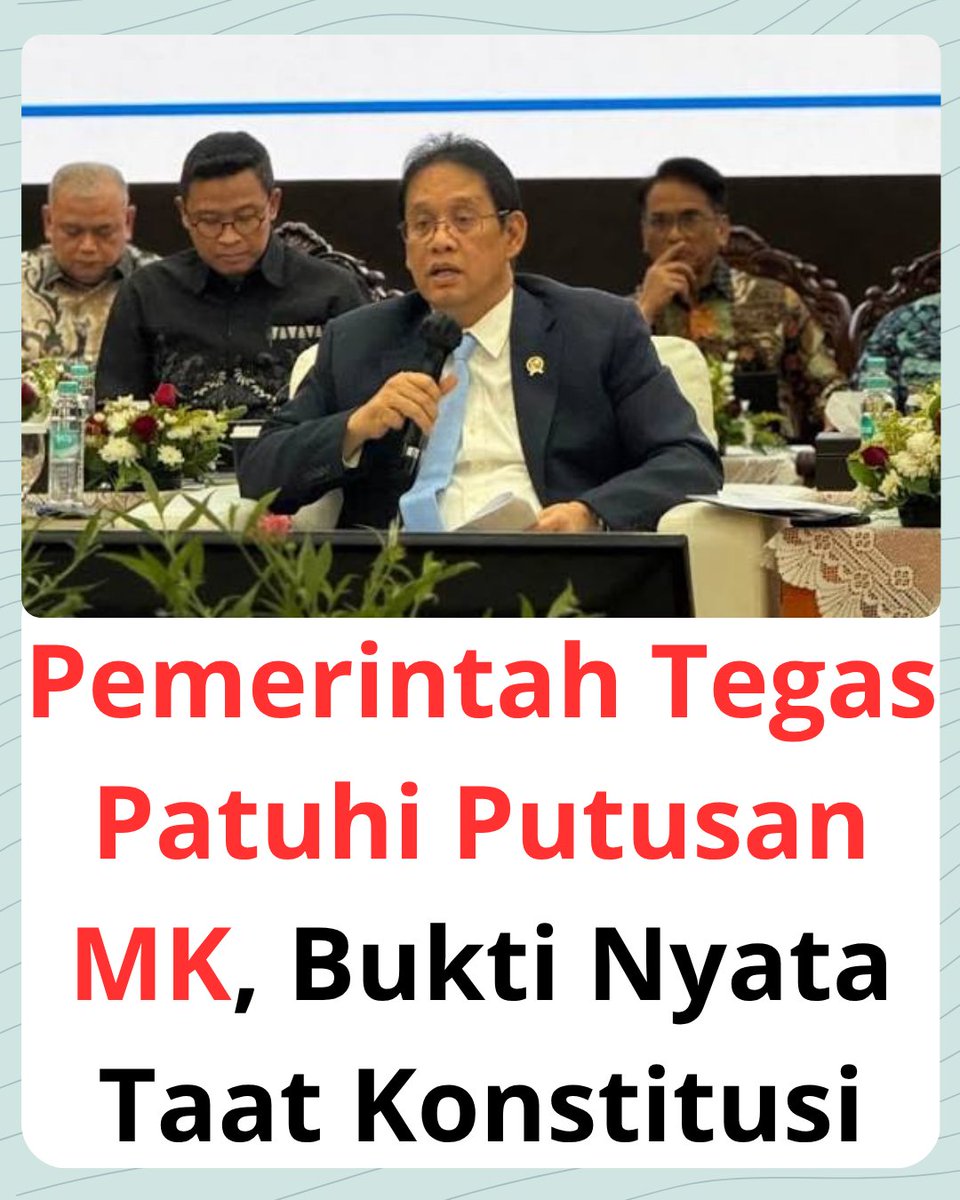 pintar_pendapat's tweet photo. Pemisahan anggaran MBG dijalankan sesuai aturan, program tetap berjalan lancar

Putusan Mahkamah Konstitusi terkait pemisahan anggaran Program Makan Bergizi Gratis disambut dengan kepatuhan penuh oleh pemerintah. https://t.co/FrdSAmgHiC