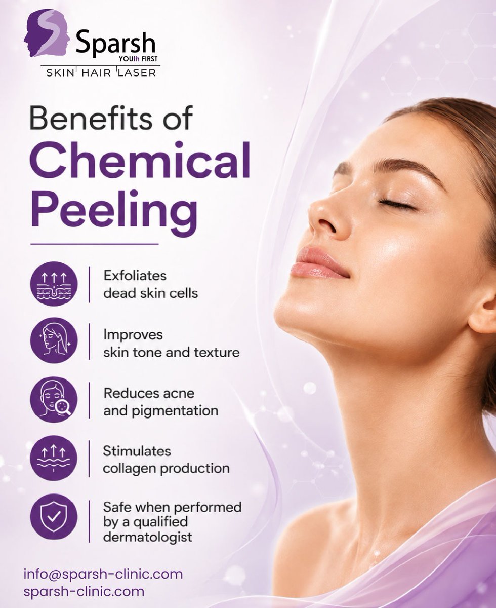sparsh_skincare's tweet photo. Healthy, glowing skin starts with the right treatment. Book your Chemical Peeling consultation with Dr. Milap Jolapara today.

📞 +91 97246 93940
🌐 https://t.co/1tSXek8FKk https://t.co/k0TCBup1JN
