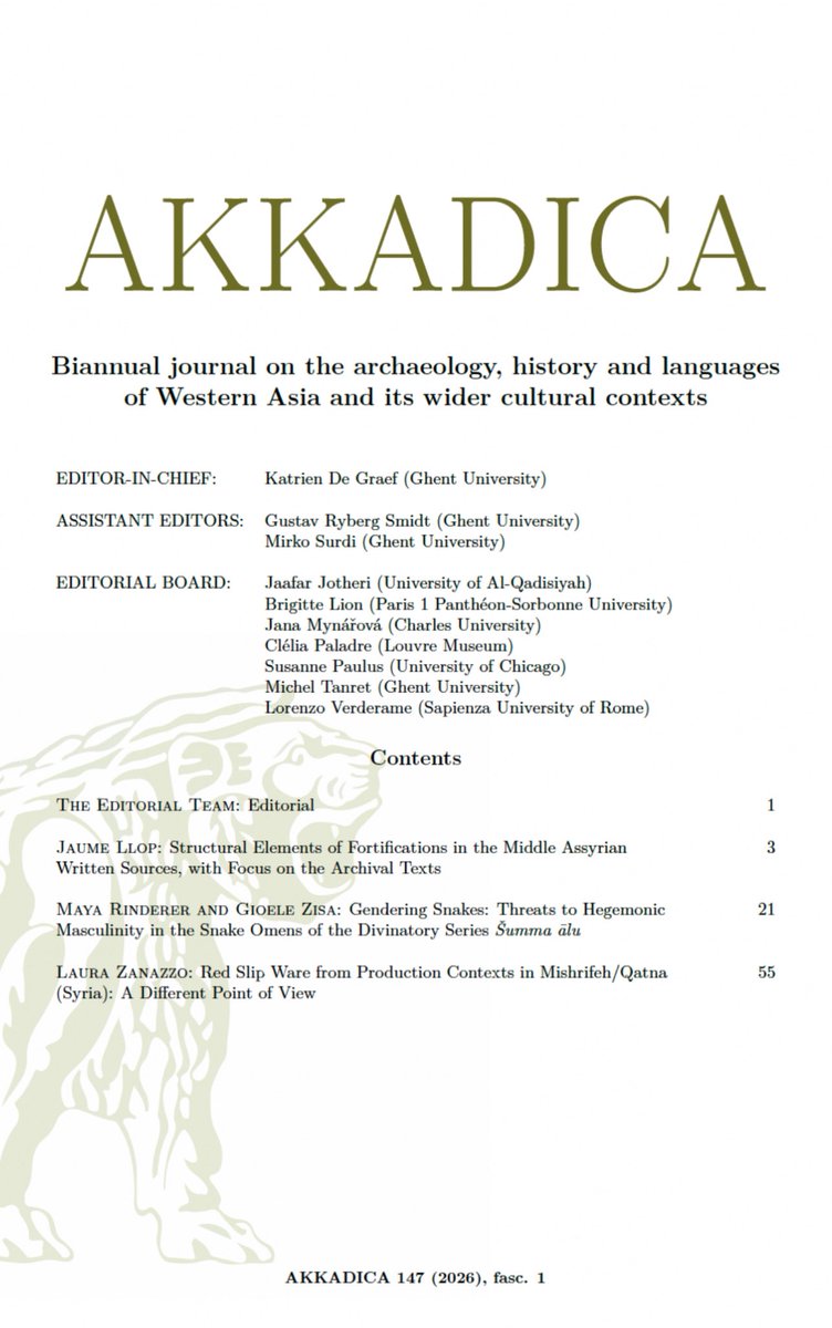 JanaMynarova's tweet photo. #Akkadica je nyní dostupná v režimu diamond open access! #Assyriology #Cuneiform https://t.co/IRbJEcfwF8 https://t.co/aY4v4ByzTS