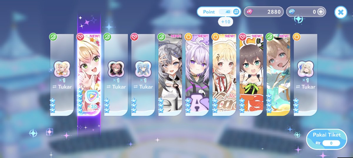 _Celestiel's tweet photo. Ini pas banget hari ini nih, agak kaget yg kedua kali pull itu liat 5 emas, kirain bakal berubah salah satu, ternyata tidak 🤣 https://t.co/wi35DHn1OG
