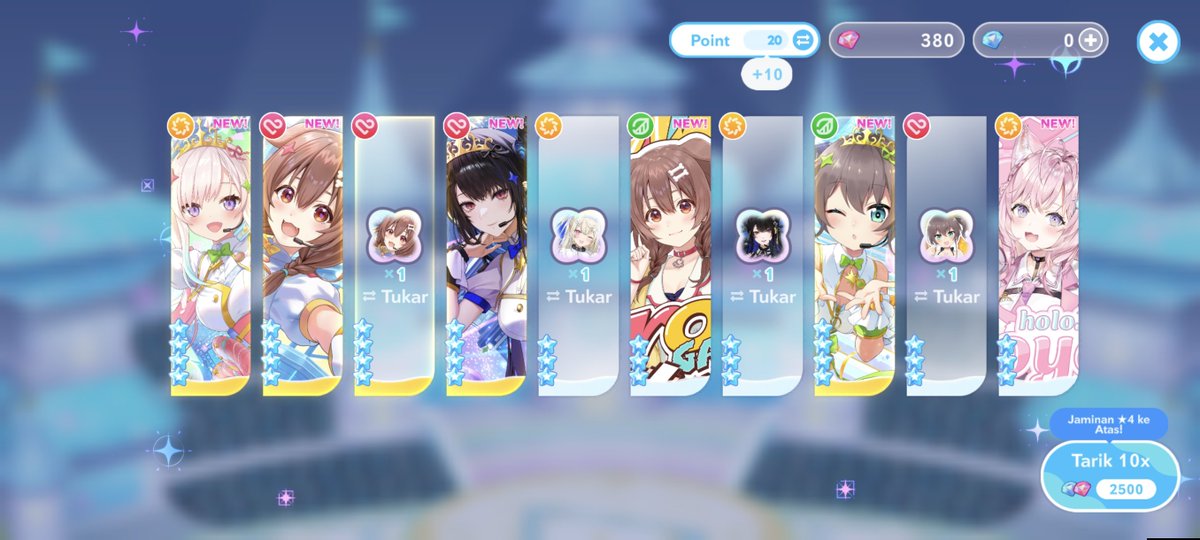 _Celestiel's tweet photo. Ini pas banget hari ini nih, agak kaget yg kedua kali pull itu liat 5 emas, kirain bakal berubah salah satu, ternyata tidak 🤣 https://t.co/wi35DHn1OG