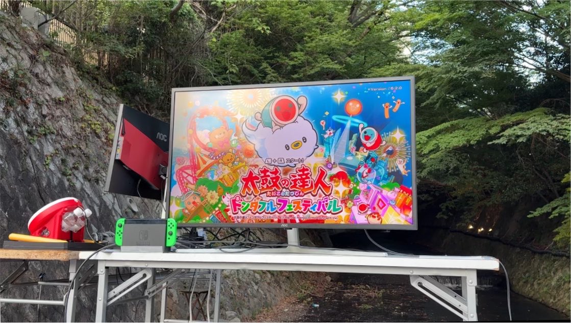goniha528's tweet photo. 自然の中で太鼓の達人‼️🫢

ドンカツカップの解説を務めました！
めちゃくちゃ楽しかった〜〜〜

兵庫またねー✋😼 https://t.co/ACuRRQ50VI