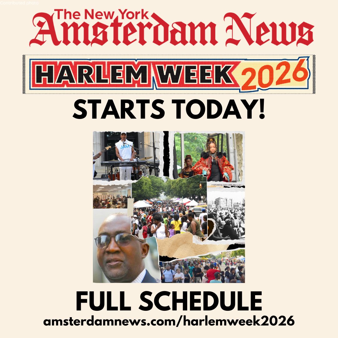 NYAmNews's tweet photo. @HARLEMWEEK 2026 starts today! First up: NYC Summer Streets, 7 a.m.–3 p.m., 109th & Park to 125th & ACP Jr Blvd. Bike, walk, skate, dance on car-free streets.
Full schedule: https://t.co/MUpjAemHNI
#HarlemWeek2026 #Harlem #NYC https://t.co/xgFCU6taZc
