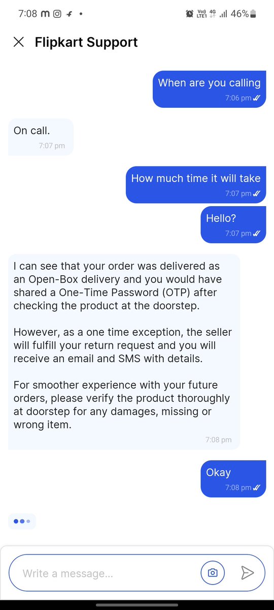 ArbazAB7's tweet photo. Your customer support confirmed they could see the photos and asked me to approve the replacement again, but your delivery team still can't access them. This is a serious system failure. @Flipkart @flipkartsupport https://t.co/QpcaTCZJl1