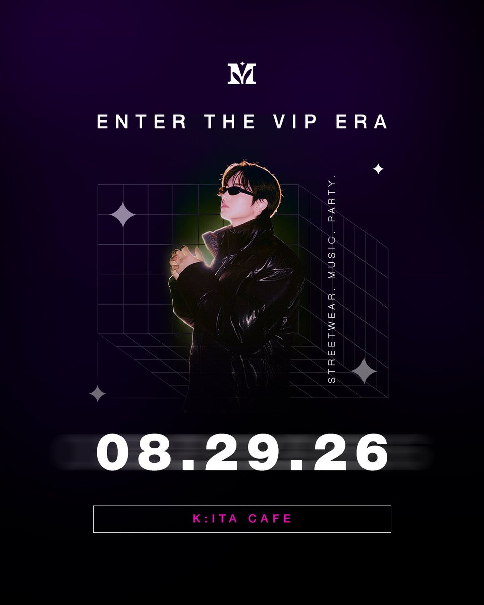 MarcusGlobal_'s tweet photo. Are you ready for the ultimate VIP experience? 🖤✨

Mark your calendars! We’re celebrating HORI7ON Marcus' birthday with an exclusive hip-hop party vibe.

📍 Venue: K:ITA Cafe
🗓️ Save the Date: August 2026

Stay tuned! Event details and merch pre-orders are dropping tomorrow!

#HORI7ON #호라이즌 #MARCUS #마커스  #Marcus17thBirthday