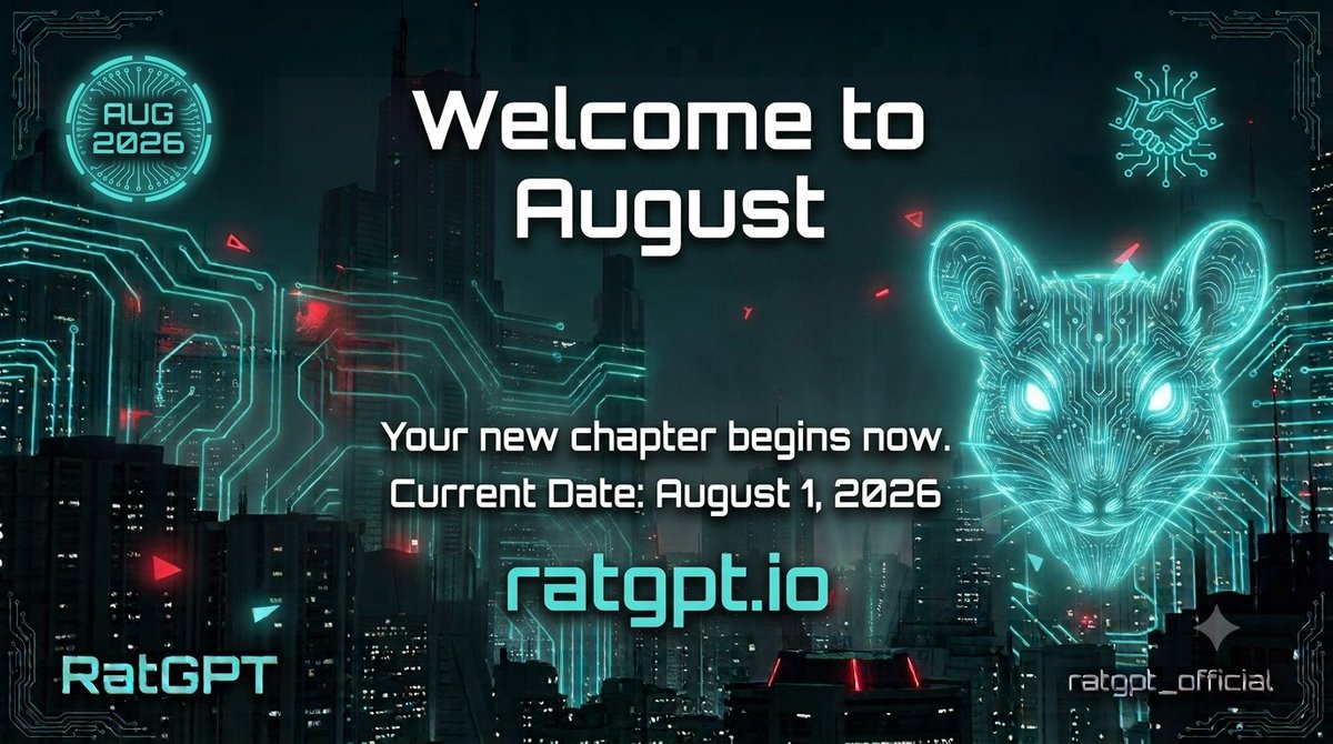 RATGPT_official's tweet photo. New month, new week, and agents are already running.

Whatever you’re building this month, build it like the machines aren’t stopping.

Late GM from the @ratgpt_official team. https://t.co/1cuqsuGkLA