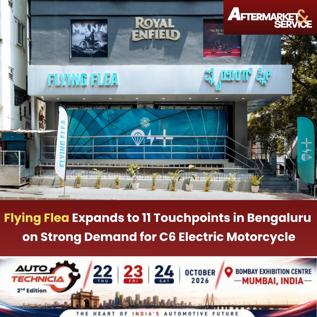 aftermarketweet's tweet photo. Flying Flea, Royal Enfield's city electric mobility brand, has expanded to 11 touchpoints across Bengaluru following strong demand for its first electric motorcycle, the Flying Flea C6.
𝐑𝐞𝐚𝐝 𝐌𝐨𝐫𝐞: https://t.co/fVpnGuOnkW
#FlyingFlea #SustainableMobility https://t.co/pCKrCM7OjV
