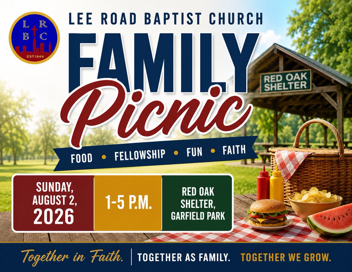 LeeRoadBaptist's tweet photo. Come and be blessed as we worship together and partake in the Lord’s Supper.

✨️Subscribe to our YouTube channel @Lee Road Baptist Church. Turn on notifications🔔 to receive the livestream alert for worship services. Thanks.

See you on Sunday! https://t.co/QgPY8hYNxc