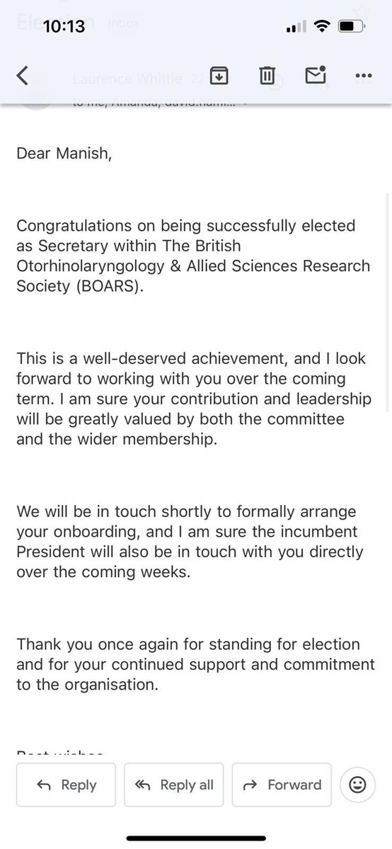 ManishMair's tweet photo. I am honoured and delighted to have been elected as Secretary of the British Otorhinolaryngology &amp; Allied Sciences Research Society (BOARS).

#BOARS #ENT #Otolaryngology #HeadAndNeckSurgery #Research #MedicalResearch #Leadership #NHS #AcademicMedicine https://t.co/uTlXrqi9ZO
