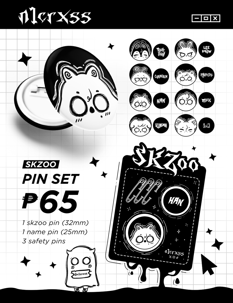 n1crxss's tweet photo. SKZOO PIN SET ๑❍ᆺ❍๑ (PH only)
--------------------------

⭬  ₱65

Reply Mine + Member + QTY

--------------------------

t. wts lfb ph straykids skz bangchan leeknow changbin hyunjin han felix seungmin in https://t.co/oFDhnpMfZV