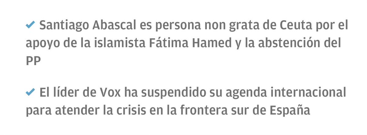 javionsalo's tweet photo. Importante acordarse de esta nota. El PP de Ceuta, el mismo que lleva años diciendo que hablar de invasión era una exageración, declaró persona non grata a Abascal de la mano de un partido islamista pro marroquí.

No es un chiste malo, es el PP auténtico en toda su salsa https://t.co/9TaQSUtFtu