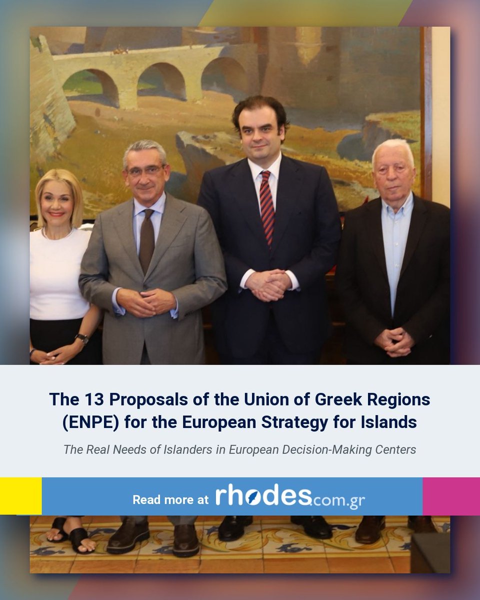 myrhodescom's tweet photo. The 13 Proposals of the Union of Greek Regions (ENPE) for the European Strategy for Islands
- The Real Needs of Islanders in European Decision-Making Centers

Διαβάστε περισσότερα στο: https://t.co/E2FkfwwOen

#rhodes #rodos #rhodos #ρόδος #rhodesnews https://t.co/4Z9wwzTK9h