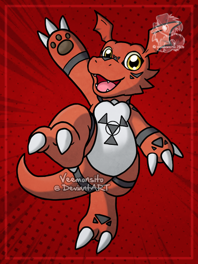 Veemonsito's tweet photo. Fanart of Guilmon from Digimon Tamers ❤️
Happy Digimon Day!
#Digimon #デジモン https://t.co/mEbDCxomn0