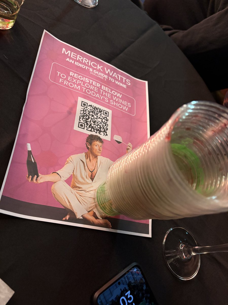 SpencerHowson's tweet photo. Merrick Watts’s wine tasting show was 11/10! Extra points for including a Golden Grove wine from Ballandean! https://t.co/BrcTlZz8PP