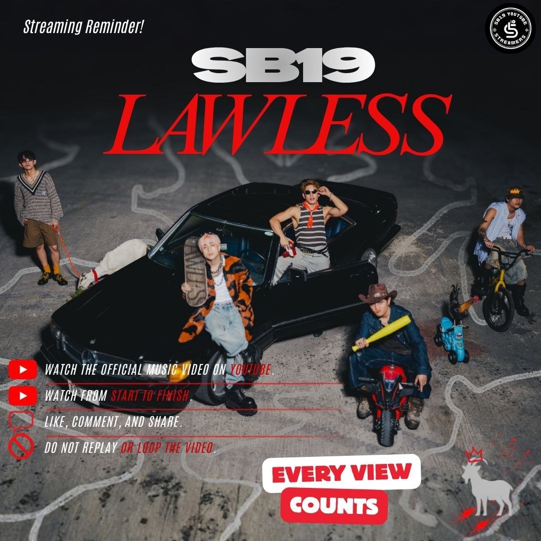 SB19YTStreamers's tweet photo. A’TIN, WE ARE THE FORCE! 💥

When SB19 drops heat, we bring the THUNDER.

No slowing down, no stopping! 
Keep LAWLESS blasting! LEZZGAAAWWW! 🔥

▶️https://t.co/Rl8KOtZQVO

SB19 LAWLESS MUSIC VIDEO
@SB19Official #SB19 https://t.co/ZYrz2xPQeI