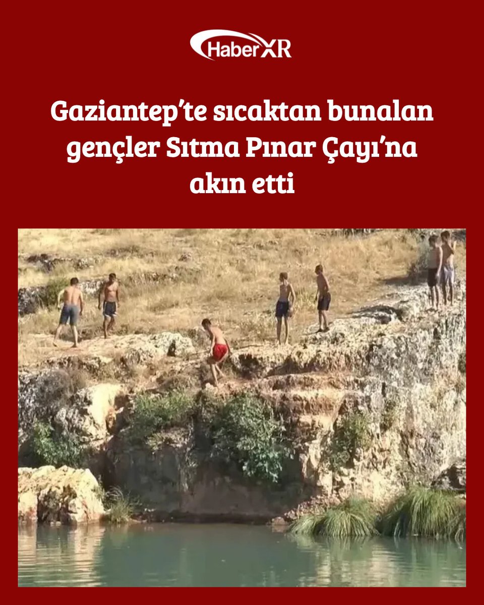 haberxr's tweet photo. Gaziantep’te sıcaktan bunalan gençler Sıtma Pınar Çayı’na akın etti ---Detaylar Profildeki LİNKTE https://t.co/fDkIKEwNqd