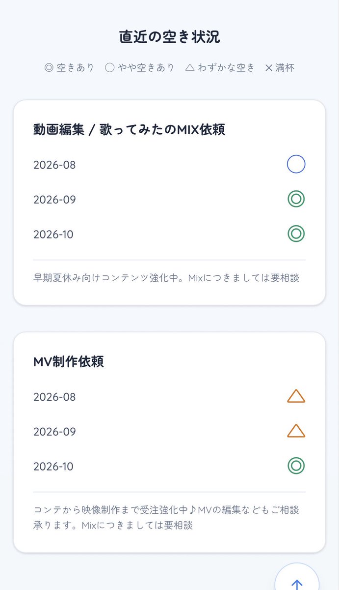 tomomon706's tweet photo. だいぶ見やすくなりました！
特にご依頼時期がわかりやすくなってるので気になる方はお気軽に♪ https://t.co/aRpiCxuL7G