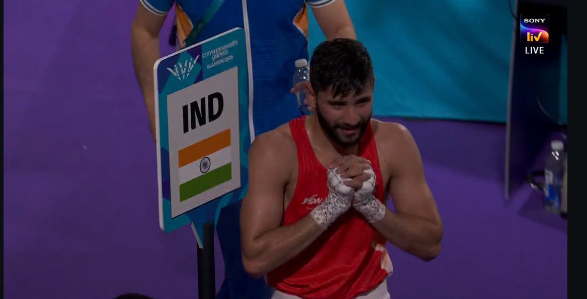 MadhurKapoor12's tweet photo. Medal Alert - Another GOLD for India 

Now Sachin wins the GOLD

India's 12th GOLD &amp; 6th Gold in Boxing day to go with 2 silver

Congratulations !!

India overtakes home nation Scotland on overall medals tallyv https://t.co/w438WwwTBL