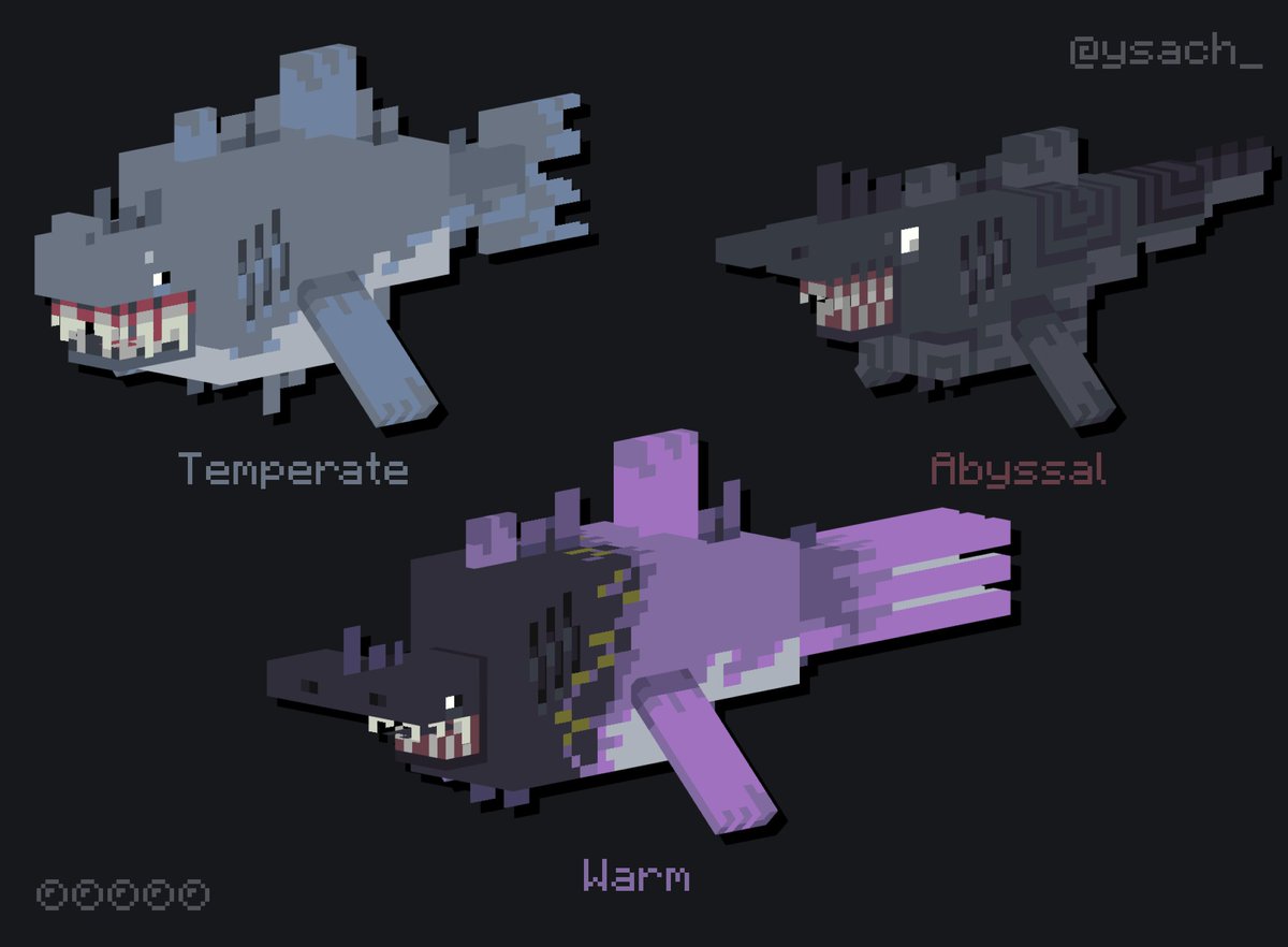 ysach_'s tweet photo. Sharks
#Minecraft #pixelart #blockbench https://t.co/29kUr52JtM