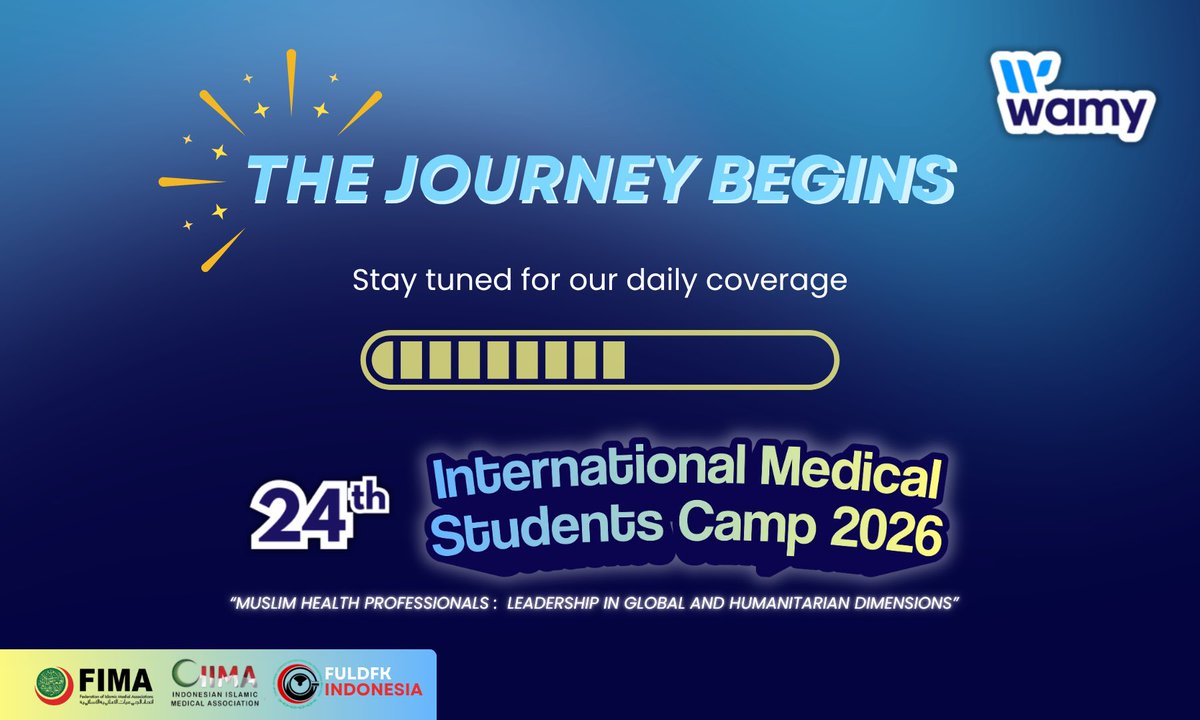 byIMAKSA's tweet photo. بدأت الرحلة!
🌍 The journey begins!

تابعوا معنا أبرز لحظات المخيم العالمي الرابع والعشرين. 🩺✨
Follow us for highlights from the 24th International Medical Students Camp.

#المخيم_العالمي_الرابع_والعشرون
#23rd_International_Camp
#IMAKSA #WAMY #FIMA https://t.co/fg0CmaQEgx