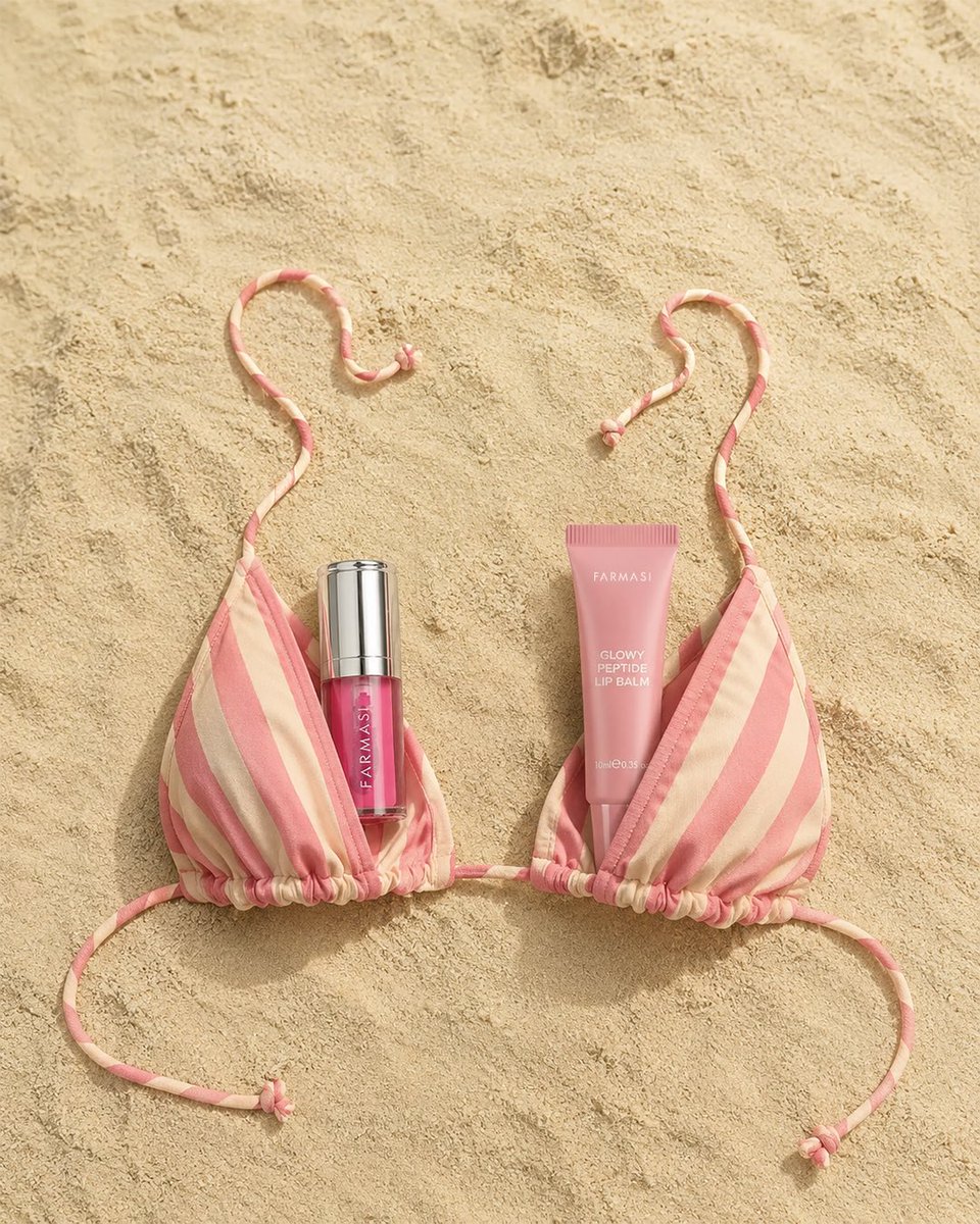 farmasi_Turkiye's tweet photo. Yaz planlarının en parlak ikilisi hazır! ☀️ 
Lip Oil’ın ışıltılı dokunuşu ve Glowy Peptide Lip Balm’ın yumuşacık hissiyle dudaklarına taze, canlı ve bakımlı bir görünüm kazandır. Sahilden gün batımına, pembe yaz enerjisi hep seninle! ✨

#Farmasi #GlowyPeptide #LipOil https://t.co/JJLEYc5jRs
