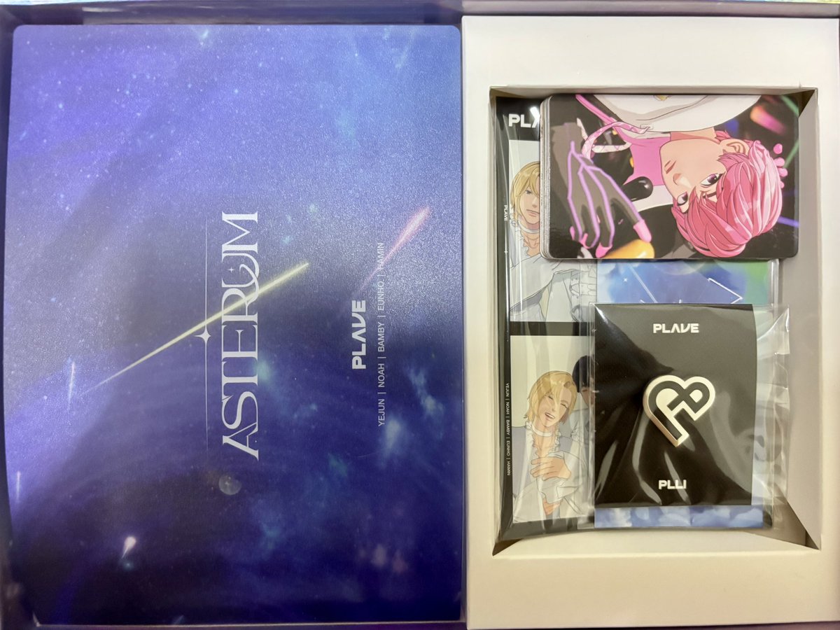 luvynae's tweet photo. RM 100 / PLAVE 1st membership kit (complete set) https://t.co/8TFk4l3iEQ