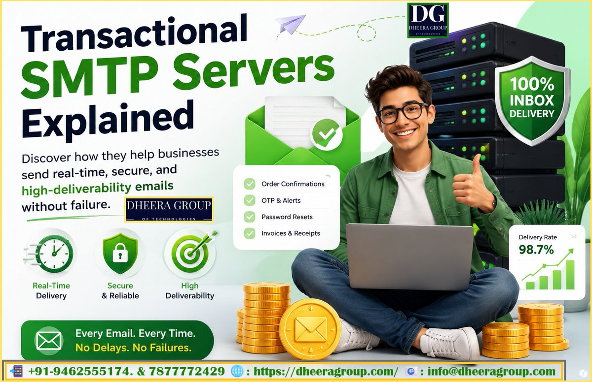 dheera_group's tweet photo. Looking for dependable SMTP providers in India to connect with more customers? 📲 +91-9462555174. &amp; 7877772429🌐: https://t.co/KVMXGCH2h0, 📧: info@dheeragroup.com
#BestSMTPServerProviderinIndia #dependableSMTPproviders #SMTPforIndiaMarketers #DedicatedSMTPMailServerServices https://t.co/cRilnn5Ftw