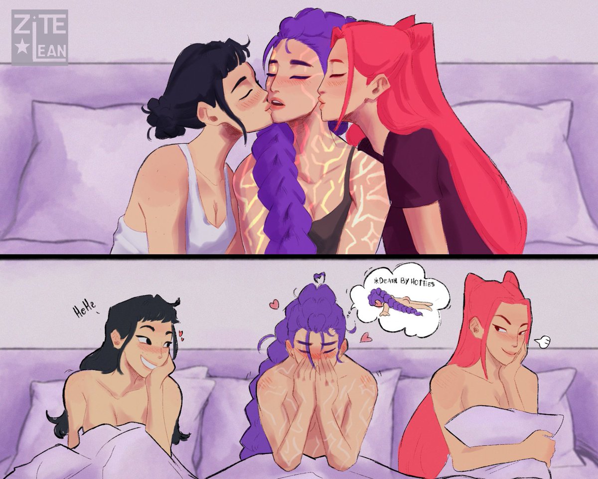 zitelean's tweet photo. Rumi you literally ask for this every time so quit the embarrassment Rumi THEY'RE YOUR GIRLFRIENDS!! #polytrix https://t.co/tGOqry2r7h