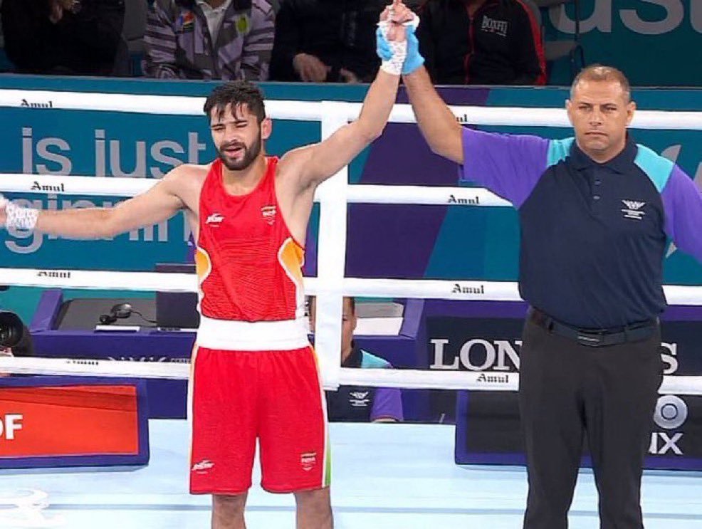 sadprayas's tweet photo. SACHIN SIWACH WINS THE GOLD MEDAL FOR INDIA IN MEN’S 60KG 🥇

- 6th Boxing Gold for India at CWG 2026! https://t.co/aD1NXTCExh