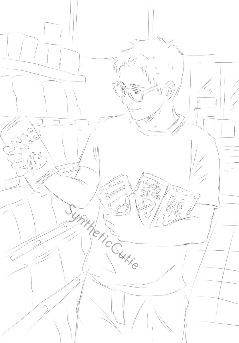 SyntheticCutie's tweet photo. Late night snack trip 
 #dailysketch #dwightfairfield #dbdfanart #deadbydaylightfanart https://t.co/m2YpfaXea2