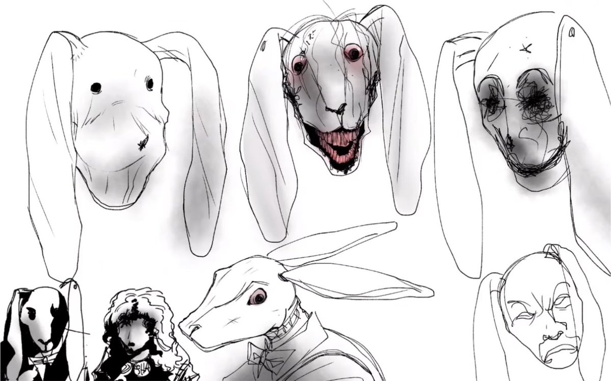 iceheart2006's tweet photo. more white rabbit “bon” I CHEERED (rollins art) https://t.co/YNuXn6koNi