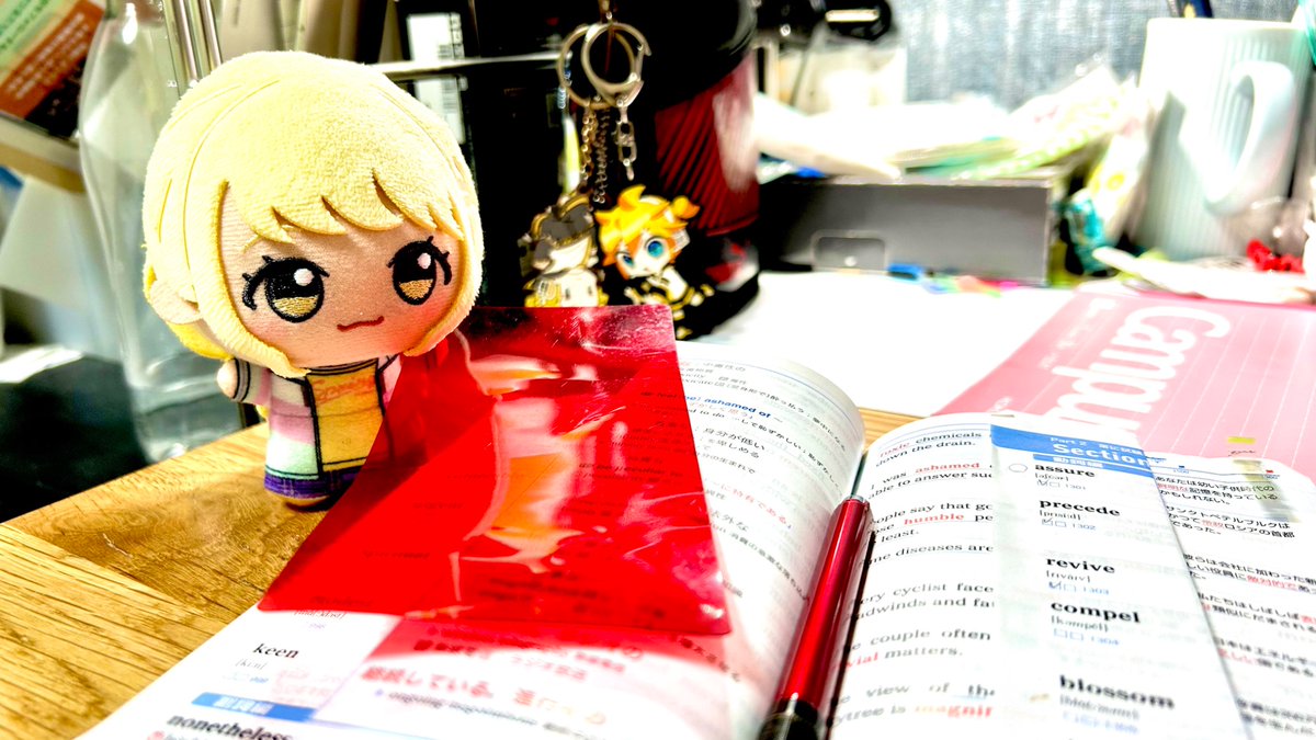SumisLumina's tweet photo. 最近の進捗
・1日6時間勉強できた✨️
・単語帳と英文精読いっぱいやってる
・古文の活用表覚えれた✨️
・生活習慣終わってる
・ブルアカたのしい https://t.co/mBVP7QUxJr