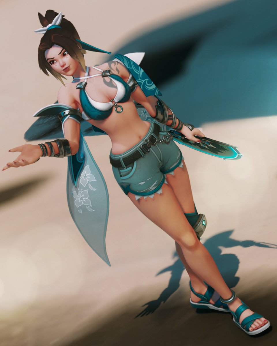 Slashtbh's tweet photo. BEACHSIDE ANRAN 🌊🏖️🌴

#Overwatch #OverwatchFanArt #Anran https://t.co/sRrMpj0M9l