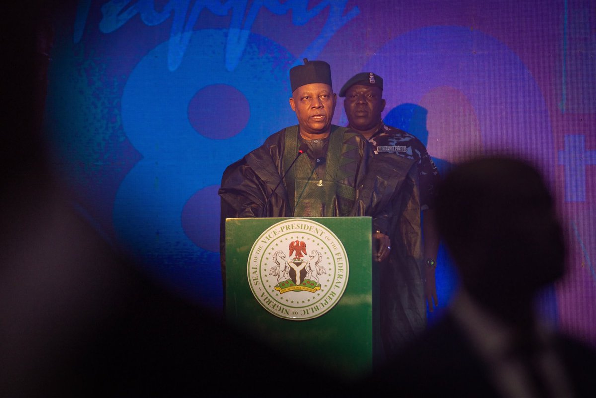 officialSKSM's tweet photo. The Vice President, Senator @KashimSM has called for a renewed national covenant on peace, observing that peace is a shared responsibility between government, community leaders, and the citizens.

“A people at peace is the highest achievement of any government because peace is the soil in which every other blessing grows,” he declared.

Senator @KashimSM made the call on Saturday in Jos, the Plateau State capital, during the 80th birthday anniversary and public presentation of the autobiography of former Plateau State Governor, Senator Jonah David Jang.

The Vice President, who conveyed the goodwill and prayers of President @officialABAT to the celebrant, reaffirmed the administration’s commitment to a Nigeria where security supports economic opportunity and every citizen feels at home in every part of the country.

Specifically, he implored Nigerians to reject ethnic profiling, religious hatred, misinformation, and retaliatory violence in order to build a secure, inclusive, and prosperous federation.