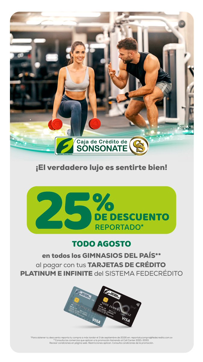Caja_Sonsonate's tweet photo. PROMOCIONES VIGENTES PARA GOSTO💚💳 https://t.co/3FIuIRO4NR