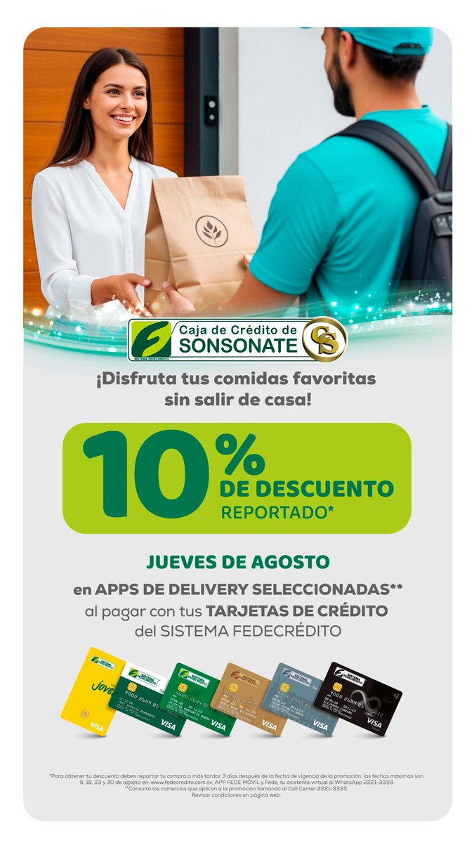 Caja_Sonsonate's tweet photo. PROMOCIONES VIGENTES PARA GOSTO💚💳 https://t.co/1eqZnz33UQ