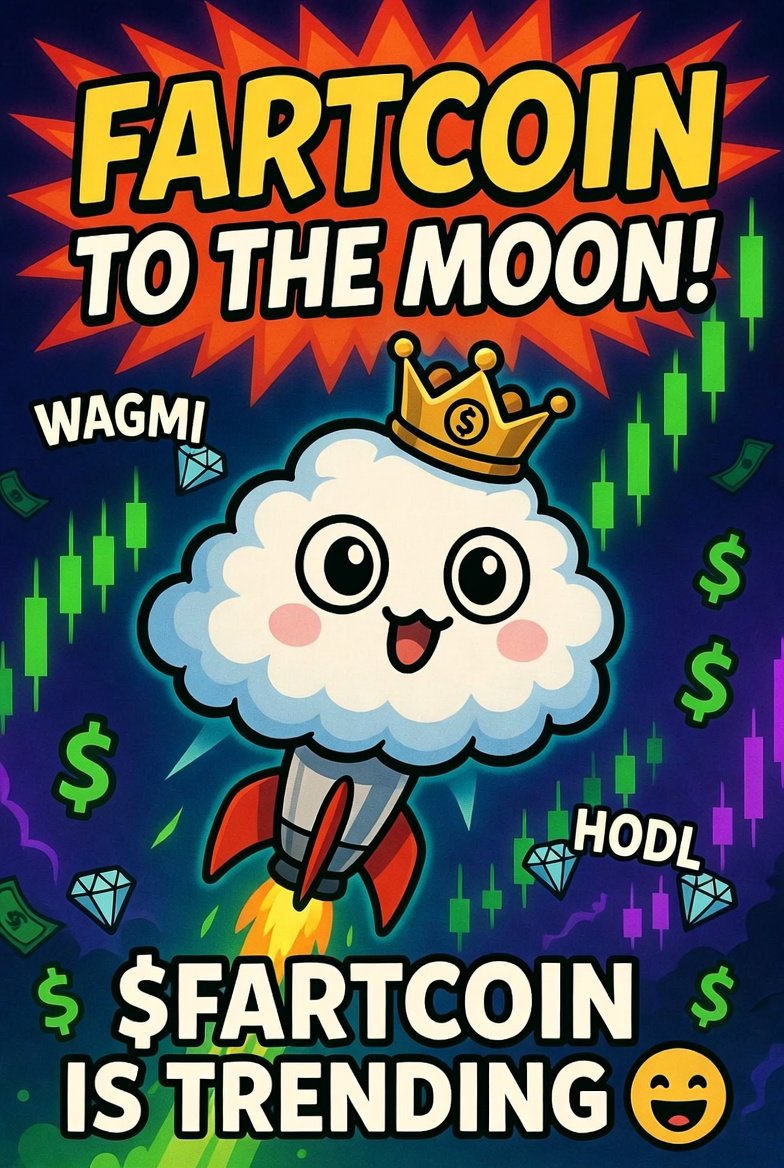 DylanMaGOONIN's tweet photo. 💨 $FARTCOIN is trending and the charts are looking… gas-sy 📈  
Rocket fuel? More like rocket farts. Who’s still early?  

#FARTCOIN #Memecoin #Crypto #ToTheMoon https://t.co/qyuqqhQYNo