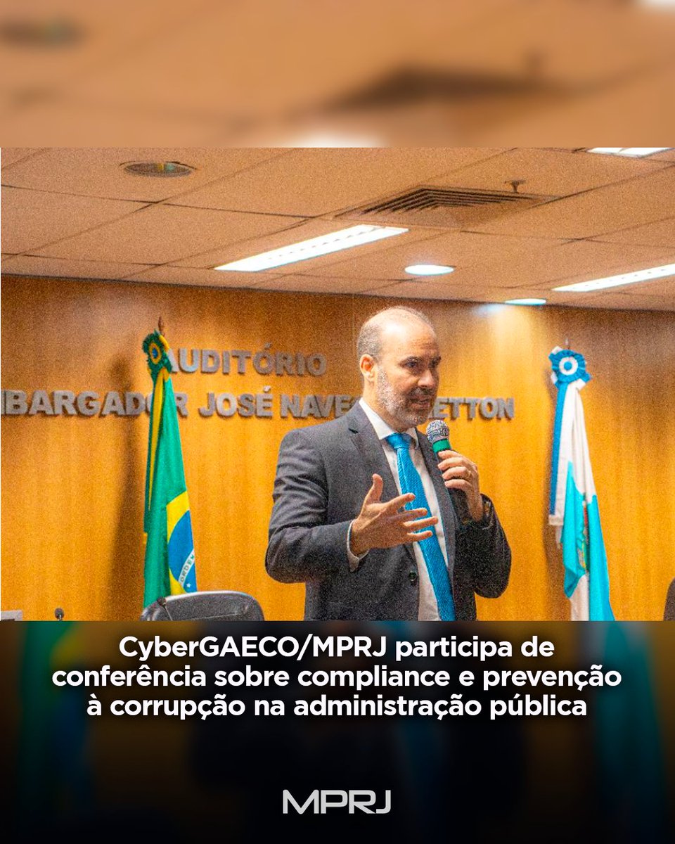 MP_RJ's tweet photo. CyberGAECO/MPRJ participa de conferência sobre compliance e prevenção à corrupção na administração pública.
🔗 Leia mais: https://t.co/WMtoYzFh98
#MPRJ #MinisterioPublico #RJ #Noticias #Compliance https://t.co/x9aZacTjxy