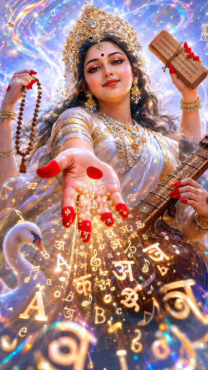 yajnshri's tweet photo. विद्याधारी माँ सरस्वती दो बुद्धि मानस ज्ञान https://t.co/yqelYUn6Ss