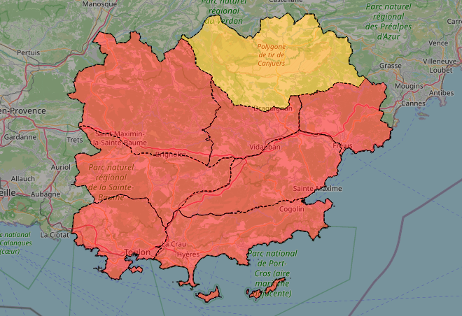 Image de Préfet du Var : #FeuxDeForêt | Dimanche 2 août dans le #Var :
🔴 Risque incendie 🔥 TRÈS SÉVÈRE et FERMETURE pour 8⃣