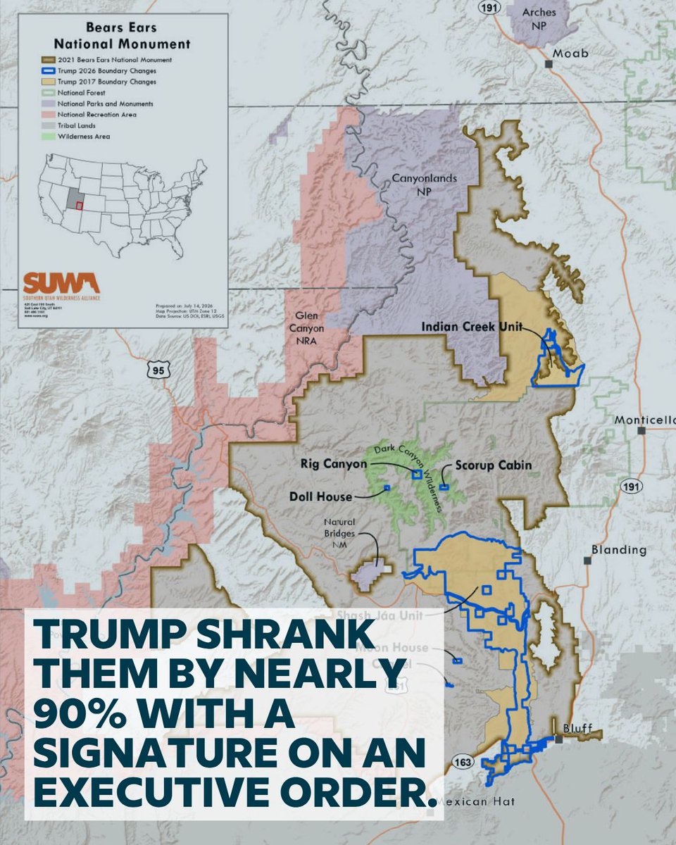 BenMcAdams's tweet photo. I grew up on these lands. I've spent my career protecting them. Send me back to Congress, and I'll keep doing it — for Bears Ears, for Grand Staircase-Escalante, for the Central Wasatch, for every kid who deserves the same trails we grew up loving. https://t.co/t6h0NtN0vs