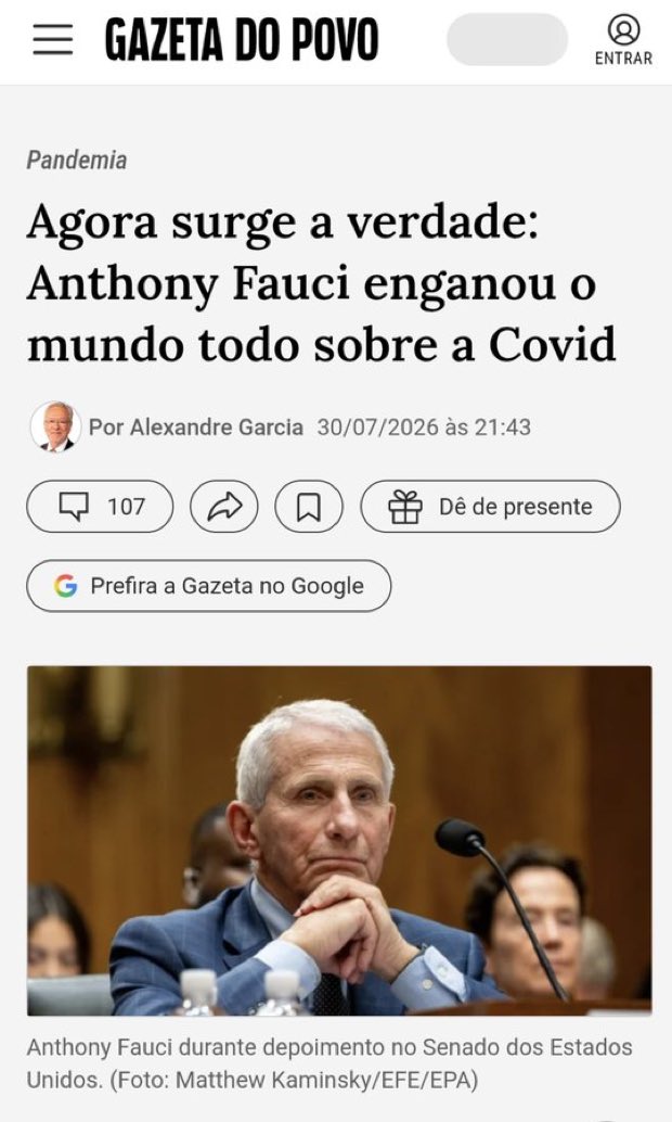 rafacouto1988's tweet photo. Imagina OS PRÓ VACINAS, lendo essa notícia?

BOLSONARO sempre teve RAZÃO! https://t.co/ZdbLLvd3zR